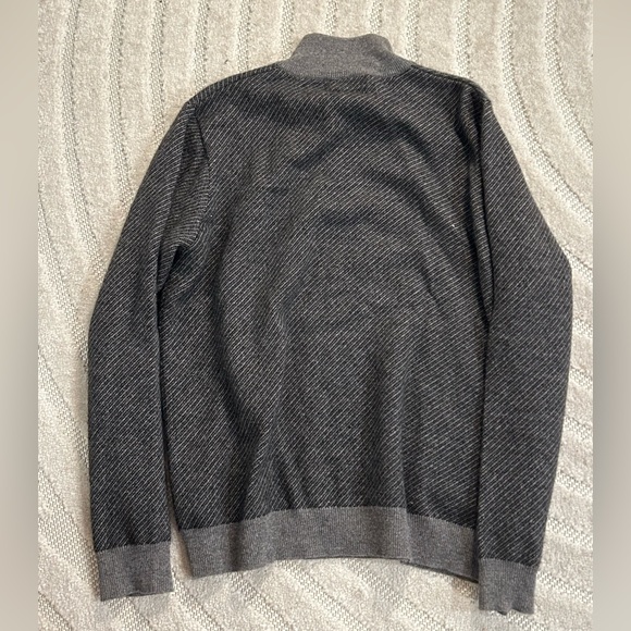 Vintage Forte Cashmere Grey Quarter Zip Sweater - M - Picture 6 of 9